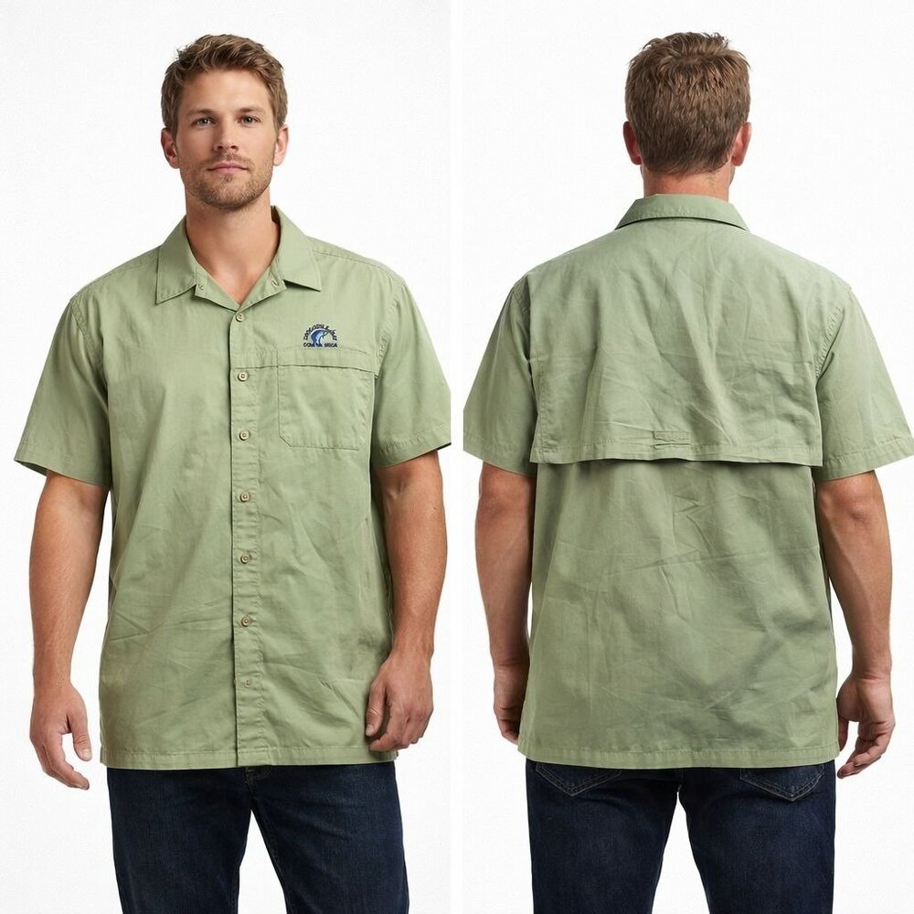 Bimini Bay Mens Fishing Shirt XL Mesh Short Sleeve Activewear Outdoors Casual
